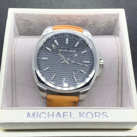 Michael Kors MK8659 Men\'s Brown Leather Watch 100% main image 7